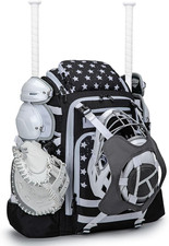 Catchers Gear Bag 80L, Baseball Softball Backpack with Helmet Holder & Cooler