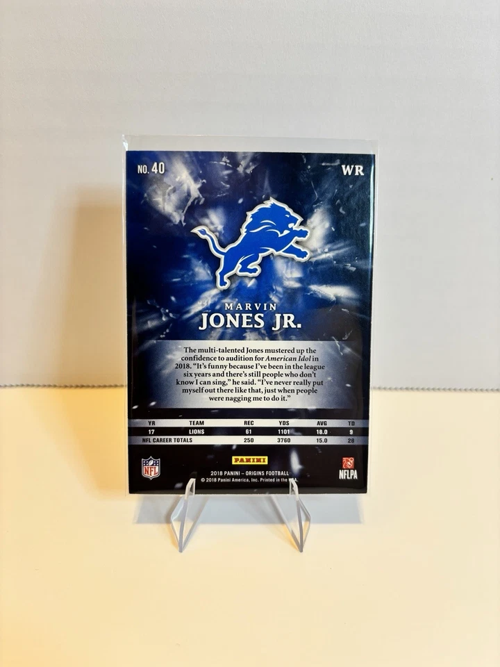 2018 Panini Origins Marvin Jones Jr. /99 Blue Color Match - Image 2 of 2