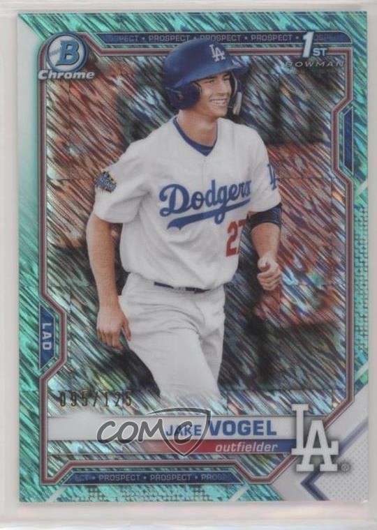 2021 Bowman Chrome Prospects Aqua Shimmer Refractor /125 Jake Vogel #BCP-59 n1u