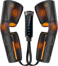 Air Compression Leg Massager with Heat : Calf, Knees  Thigh Recovery Compressio