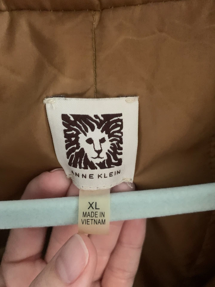 ANNE KLEIN PRINT STRIPE PUFFER VEST JACKET  Sz XL - Image 3 of 4