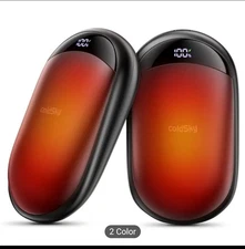Hand Warmers Rechargeable 2 Pack Magnetic Electric Hand Warmer with Digital Disp