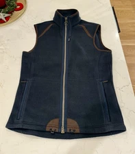 Barbour “Langdale Gilet” Fleece Vest Navy Blue Mens Size Large