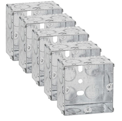 Backbox 47 mm extra tief | Single Metall 1 Gang Unterputzdosen | 1 2 5 10 20