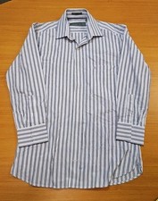 Vintage Cotton 80's Givenchy Paris Casual Button-Front Shirt S Blue Striped