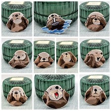 Otter Embroidered Patch Iron Sew Stick On Motif Clothes Embroidery Applique Cute