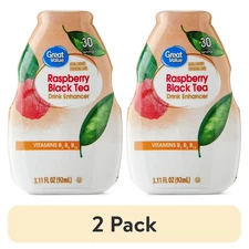 (2 pack) Great Value Raspberry black tea drink Enhancer, 3.11 fl oz