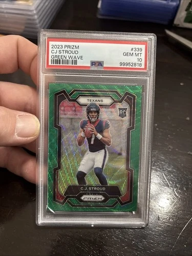 2023 Panini Prizm Rookies C.J. Stroud #339 Green Wave Prizm (RC) PSA GEM MT 10