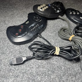 Lot of 3 3rd Party & 1OEM Sega Genesis Saturn Controllers Tested 4 Total