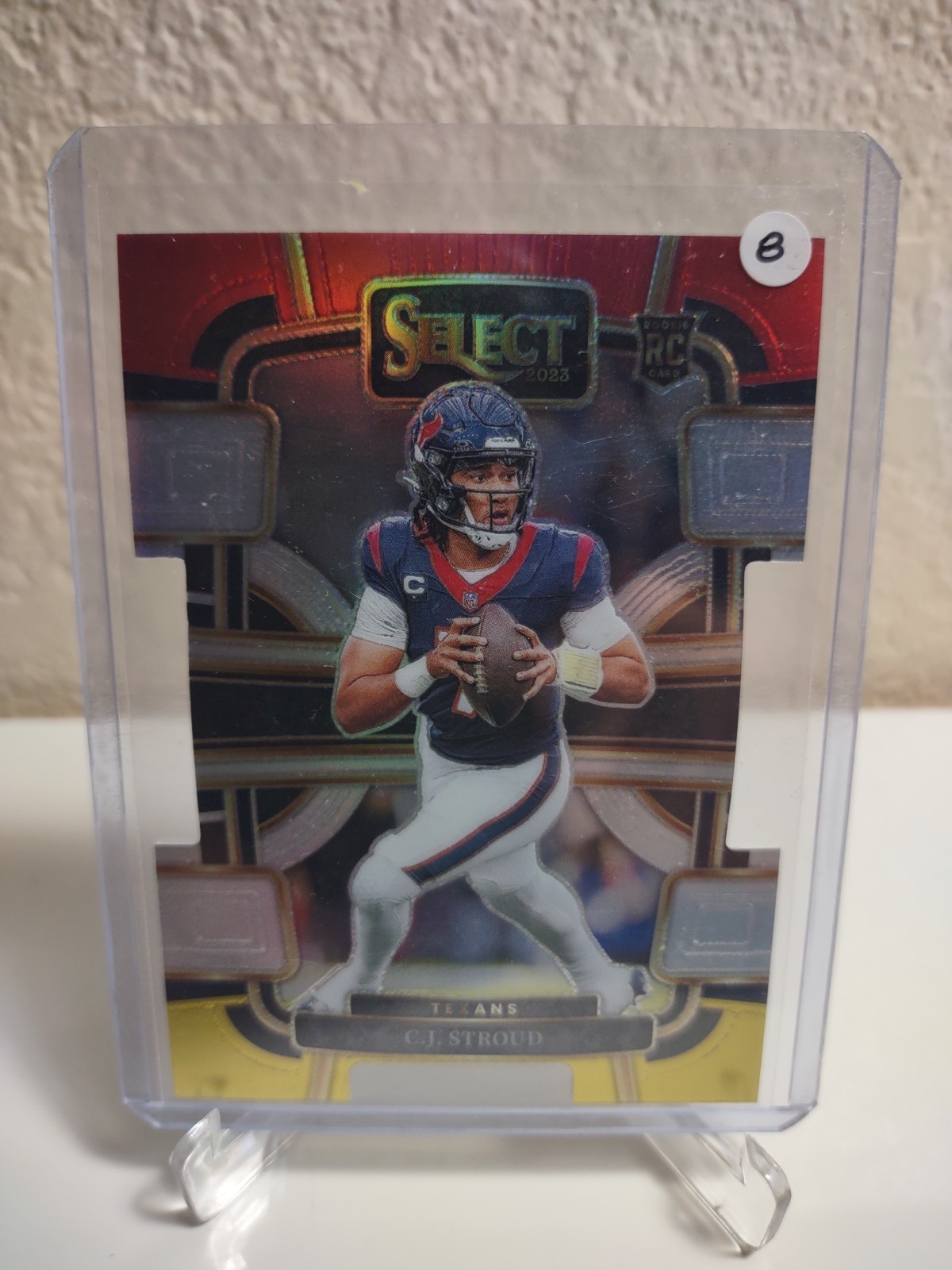 2023 Panini Select - Concourse C.J. Stroud #41 Red & Yellow Prizm Die-Cut (RC)