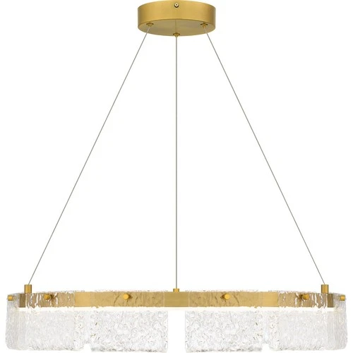 Brushed Gold LED Pendant from the Alice Collection - Picture 3 of 6