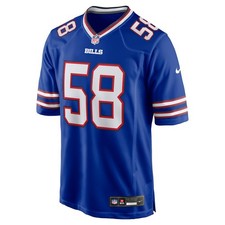 Men's Buffalo Bills Matt Milano Nike Royal Game Player Jersey Size S 