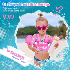 Toddler Swim Vest for 22-70 Lbs Kids Floaties Swim Jacket with Arm Water Wing...