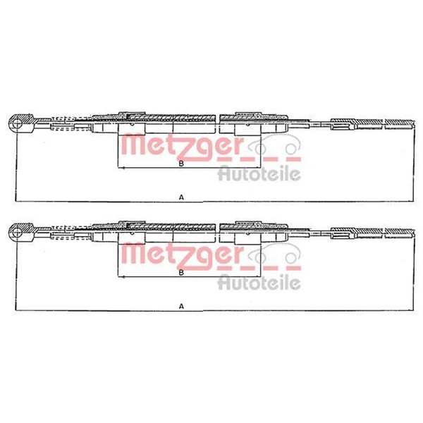 2X Metzger Handbremsseile Passend FüR Bmw 3 Links+Rechts-image