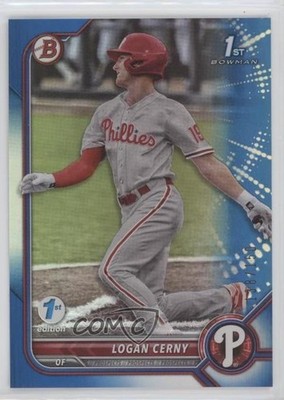 2022 Bowman 1st Edition Blue Foil 138/150 Logan Cerny #BPPF-120 1o2