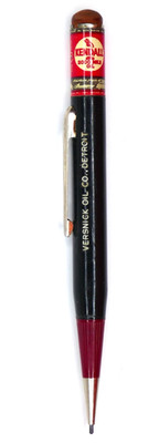KENDALL 2000 MILE OIL Can Top MECHANICAL PENCIL advertising versnick oil Detroit