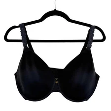 Natori Black Pure Luxe Custom Coverage Contour Underwire Adjustable Bra - 38DDD