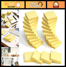 24 Pack Mini Yellow Sticky Notes 2x2" - 2400 Sheets Memo Pads, Clean Removal, St