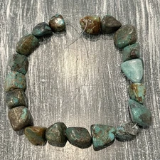 Chunky Turquoise Free Form Bead Strand 16” JTV