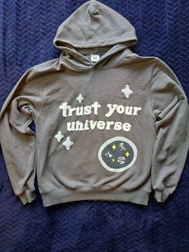 Grey Broken Planet Hoodie Trust Your Universe Pullover Mens Medium - Picture 1 of 8