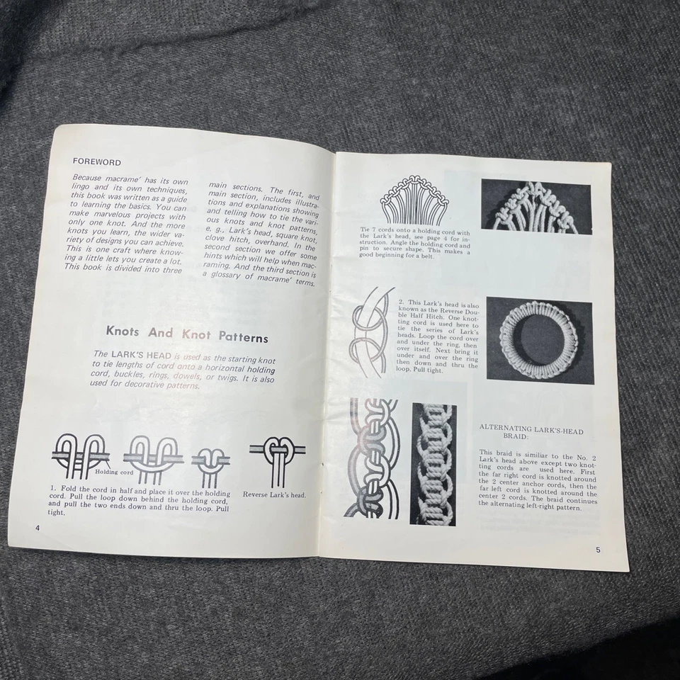 VTG 1971 Handbook of Common Macrame' Knots - Image 4 of 4