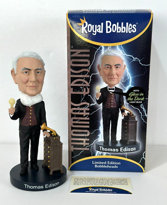 Thomas Edison Royal Bobbles Bobblehead Phonograph Inventor Electricity Limited
