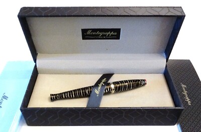 MONTEGRAPPA BEAUTY BOOK LADY ROLLERBALL PEN IN  STERLING SILVER & RUBIES - NEW
