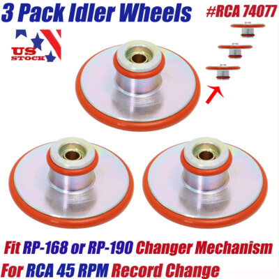 3PCS Idler Wheels for RCA 45 RPM Record Changer RP-168 RP-190 Mechanism