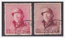 BELGIO  1919 -  RE ALBERTO  CON ELMETTO  - ALTI VALORI   USATI