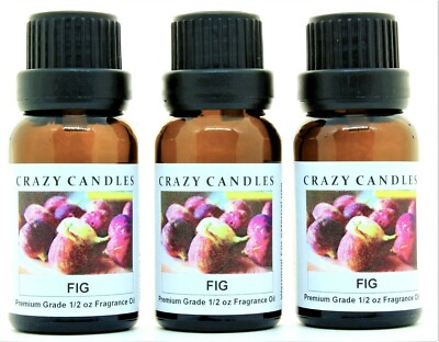 3 Fig 1/2oz Premium Grade Scented Fragrance Oil Crazy Candles
