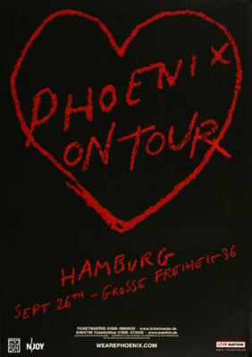 Phoenix - Live In Concert, Hamburg 2017 | Konzertplakat | Poster