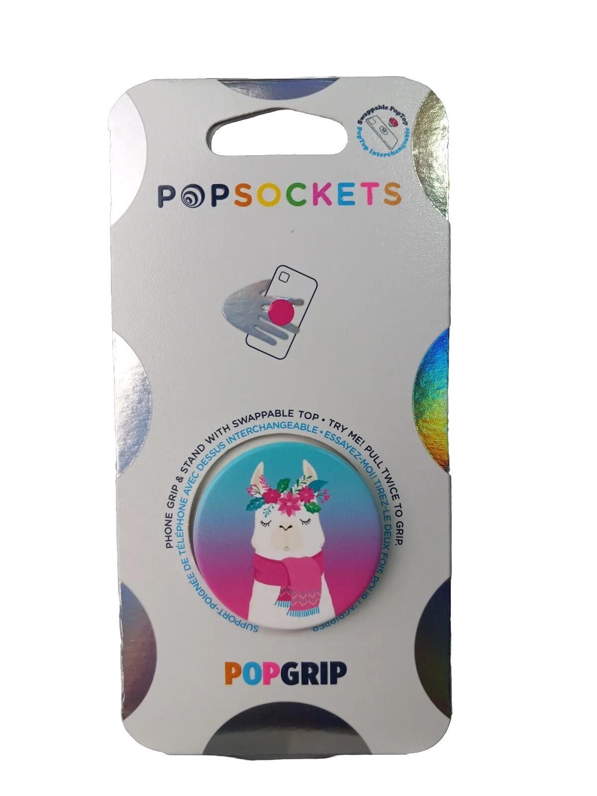 PopSocket PopGrip - Holi Llama - Swappable PopTop-image
