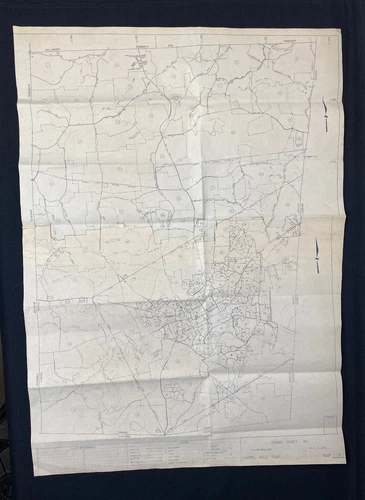 1963 Chapel Hill Township Orange County North Carolina Zone District Map NC 35"