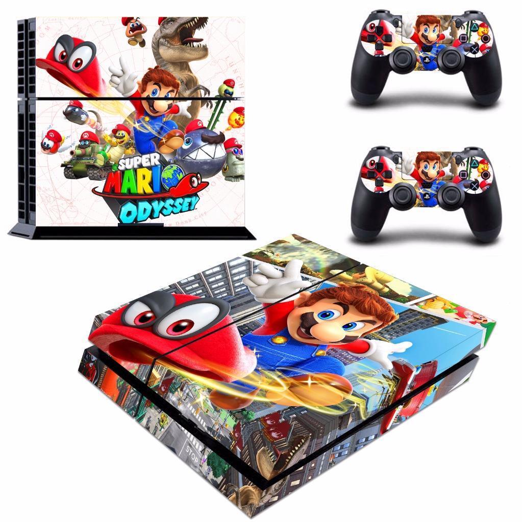 Super Mario Odyssey Vinyl Skin Decals Stickers for Regular PS4 Console  Stickers