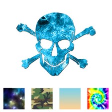 Skull Bones Pirate - Vinyl Decal Sticker - Multiple Patterns Sizes - ebn645