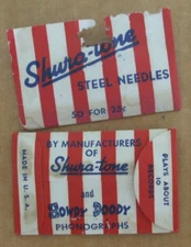 100 (2 Packets) Old "Shura-tone" Steel Needles for Howdy Doody Phonograph
