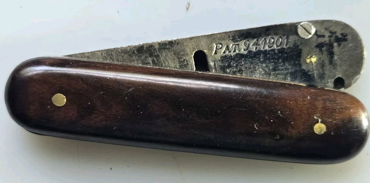 Vintage Knife 1909 German Multi Tool Kit in Leather Case