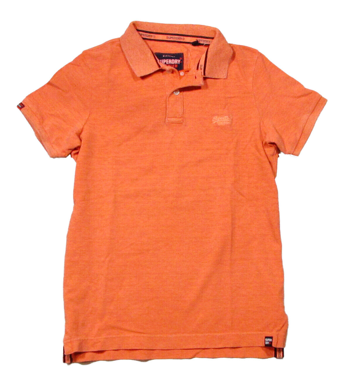 Uitgebreid chaos nerveus worden Superdry Men&#039;s Fluro Orange Marl Vintage Destroyed Short Sleeve Polo  Shirt | eBay