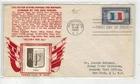 WW2 1943 Patriotic FDC CROSBY PHOTO FDC 915 FRANCE COAT OF ARMS & TEXT