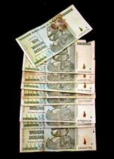 10 x Zimbabwe 10 Trillion Dollar banknotes- LOW GRADE/POOR CONIDTION