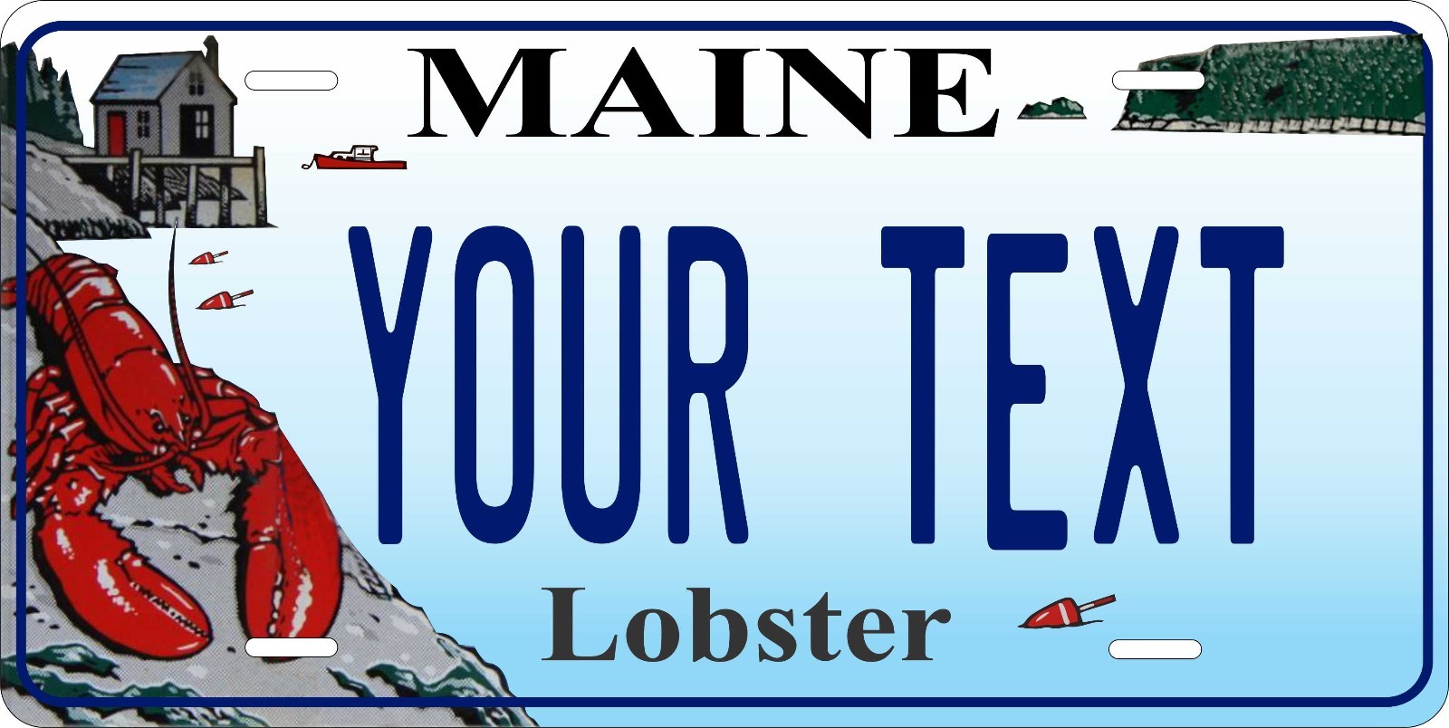 Maine Lobster License Plate Personalized Custom Car Bike Motorcycle