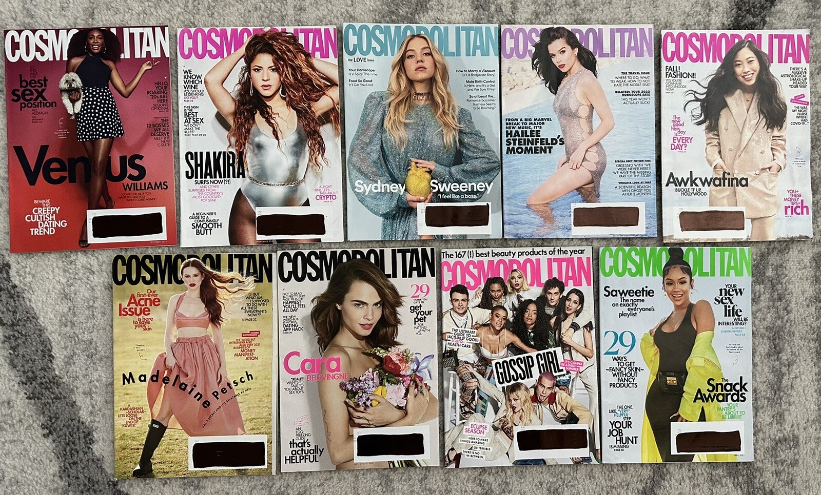 9 Issues Cosmopolitan Magazine, March 21 to Jan 2022 | eBay