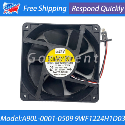 FAN SANACE 120W For SANYO DENKI A90L-0001-0509 9WF1224H1D03 DC 24V 3-Pin 0.32A