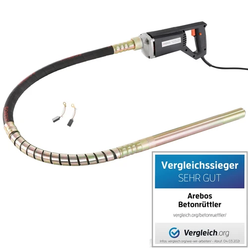 AREBOS Betonrüttler 580W Innenrüttler Handrüttler Rüttelflasche Flaschenrüttler