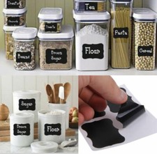 Chalkboard Blackboard Chalk Board STICKERS Craft Kitchen Jar Labels Tags Black