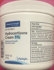 Perrigo Hydrocortisone Cream 1% Maximum Strength Relieves Itching & Eczema 1 LB.