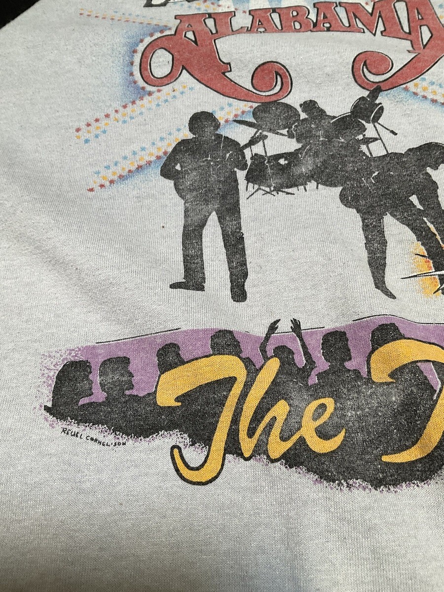 Vintage 80s Alabama Band Concert Tour 3/4 Sleeve T-Shirt USA