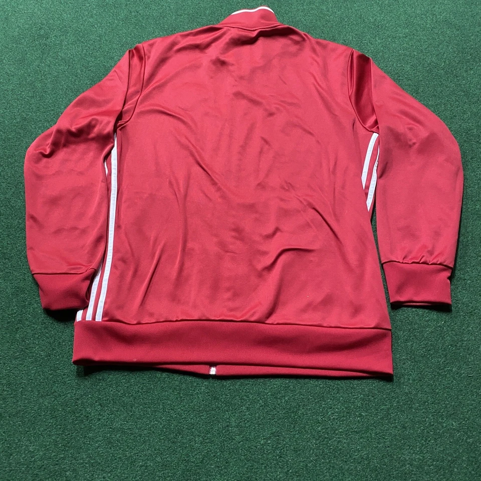 Manchester United F.C. Zip Up Sweater Mens L Red Adidas Soccer MLS Track Jacket - Image 3 of 4