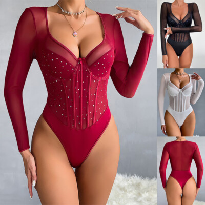 tummy control sexy lingerie Amazon.com: Lace Lingerie for Women Plus Size Tummy Control Underwear Sexy  Deep V Neck Short Sleeve Crop Top and Panties Set Black : Clothing, Shoes &  Jewelry