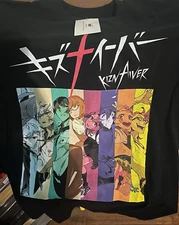 Seven Times Six KIZNAIVER Men's Black T-Shirt Experiment Japanese Anime LG